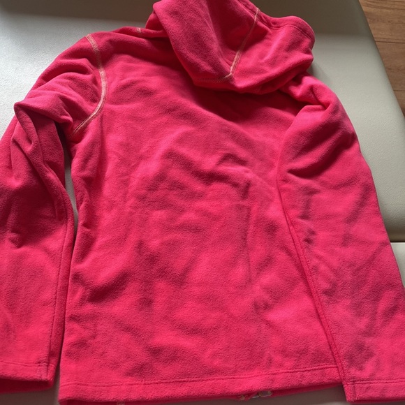 Eddie Bauer Girls Cloud Layer Hoodie Full Zip Hot Pink Fleece First Ascent - Picture 5 of 5